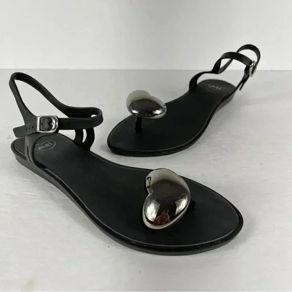 ❤️ Melissa sandals heart women  size 6 black - Picture 2 of 7